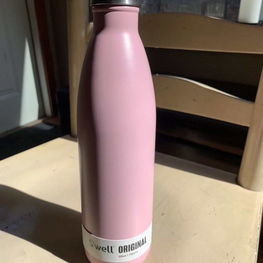 Swell 25 oz Stainless Steel Water Bottle - Pink Peony - 48 Hour Heat/Cool